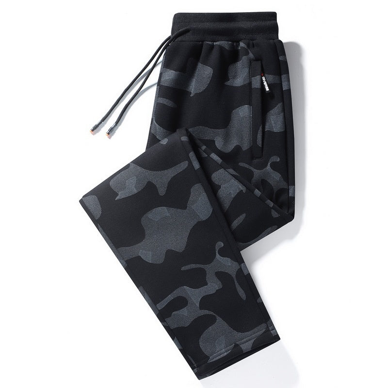 Men's Autumn Winter Cotton Casual Plus-sized Ankle Banded Pants