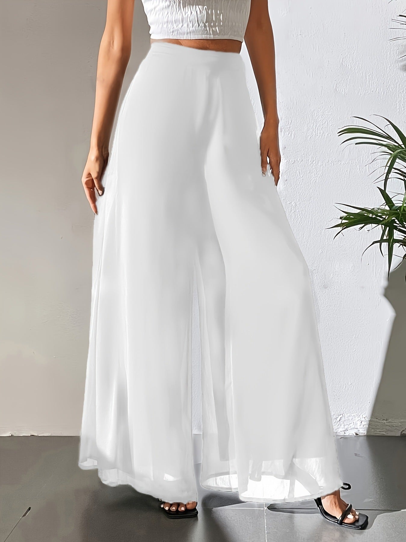 Casual Chiffon Wide-leg Pants Loose Trousers