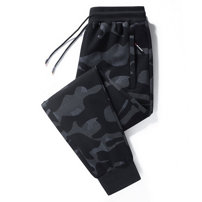 Men's Autumn Winter Cotton Casual Plus-sized Ankle Banded Pants