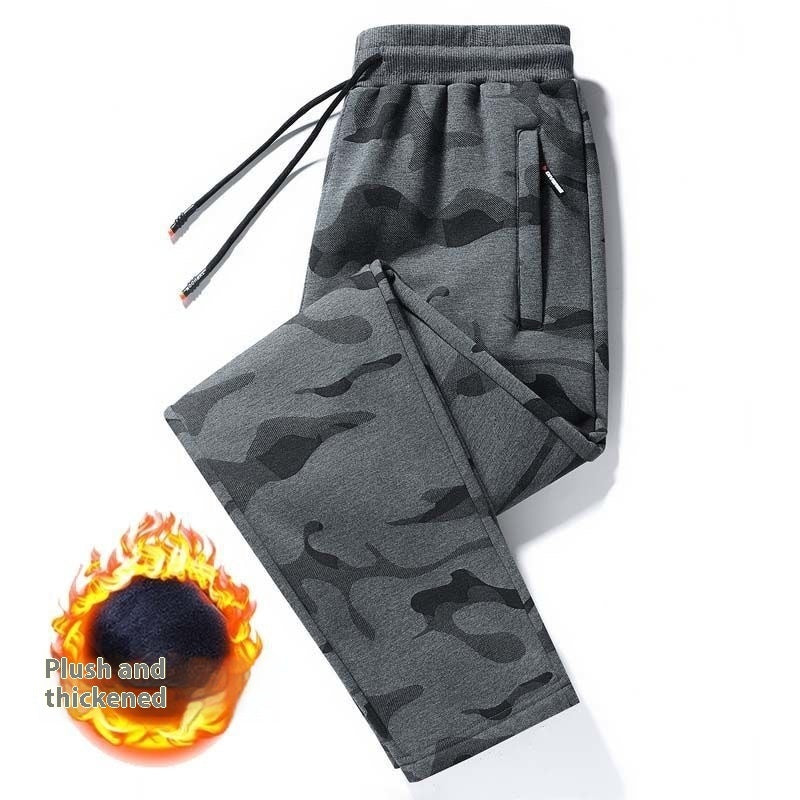 Men's Autumn Winter Cotton Casual Plus-sized Ankle Banded Pants