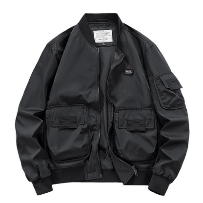 Pilot Jacket Men's Multi-bag Windproof Breathable Retro Coat Top