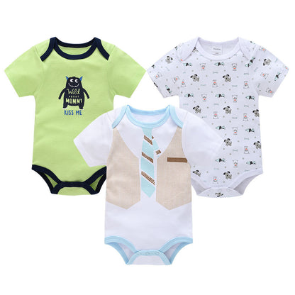 New short sleeve baby clothes