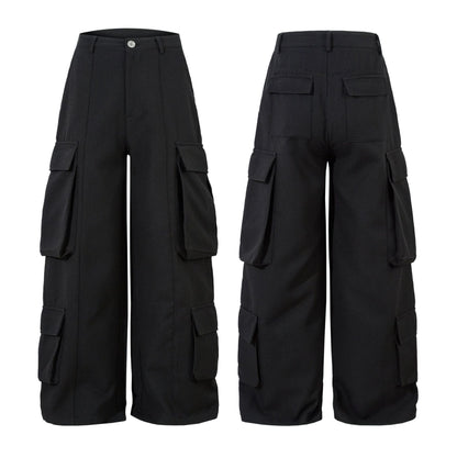 Spring Retro Stereo Design Loose Cargo Pants