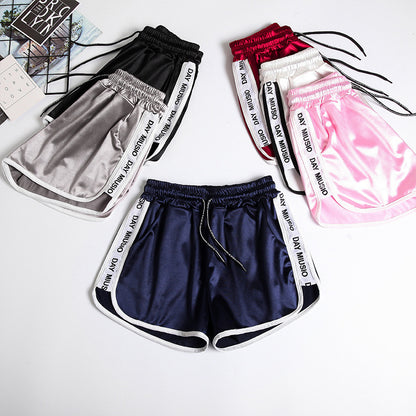 Loose Slimming Plump Girls Plus Size Elastic Waist Leisure Pajamas Wide Leg Hot Pants Outer Wear