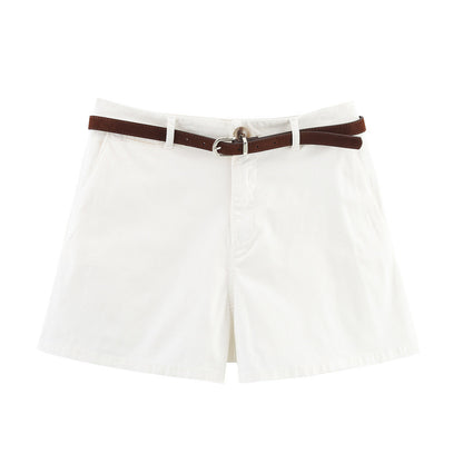 New Summer Design Sense Versatile Belt Casual Shorts