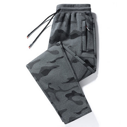 Men's Autumn Winter Cotton Casual Plus-sized Ankle Banded Pants