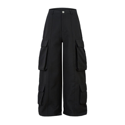 Spring Retro Stereo Design Loose Cargo Pants