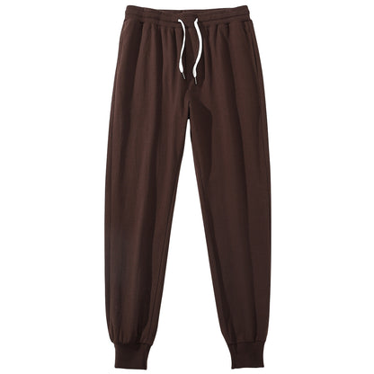 Men's Cotton Sports Casual Pants Drawstring Loose Slimming
