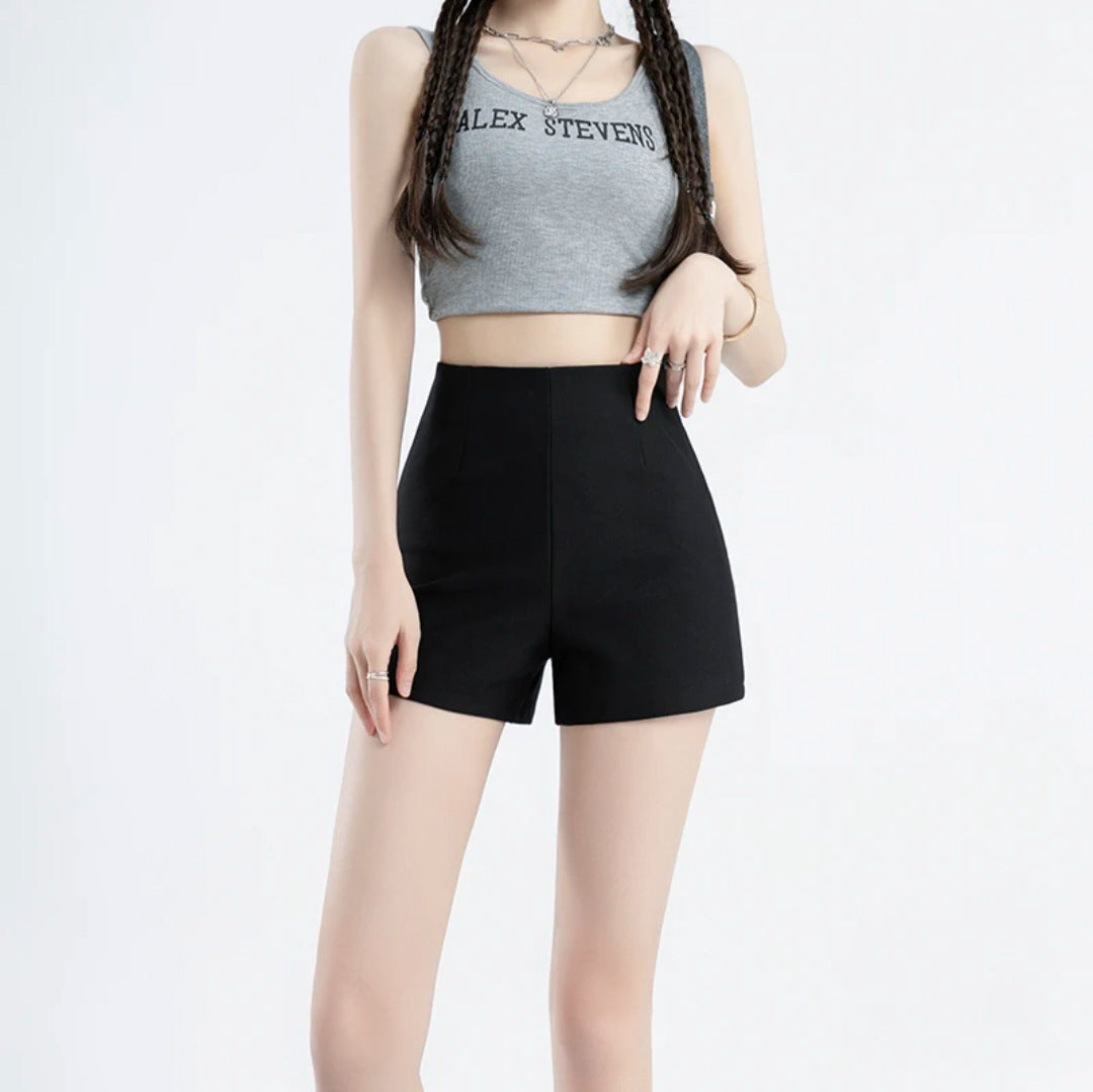 Casual All-matching High Waist Figure Flattering Shorts Women's Outer Wear