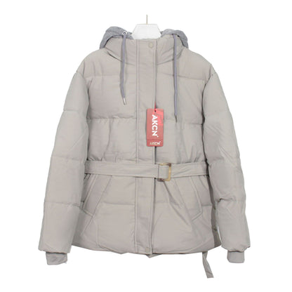 Elegant Hooded Cotton Jacket For Women