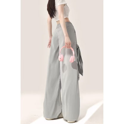 Loose Straight Casual Girl Design Sense Workwear Pants