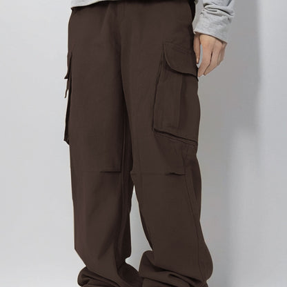 Three-dimensional Pocket Overalls Functional Lace-up Loose Casual Pants
