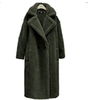 Plush Coat Ladies Long Lamb Coat Winter