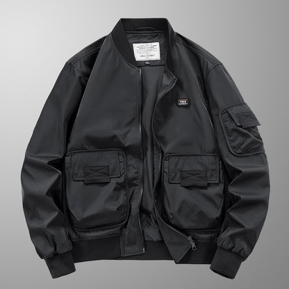 Pilot Jacket Men's Multi-bag Windproof Breathable Retro Coat Top