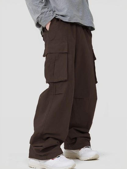 Three-dimensional Pocket Overalls Functional Lace-up Loose Casual Pants