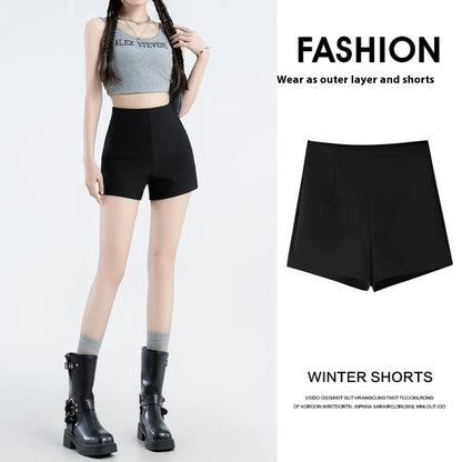 Casual All-matching High Waist Figure Flattering Shorts Women's Outer Wear