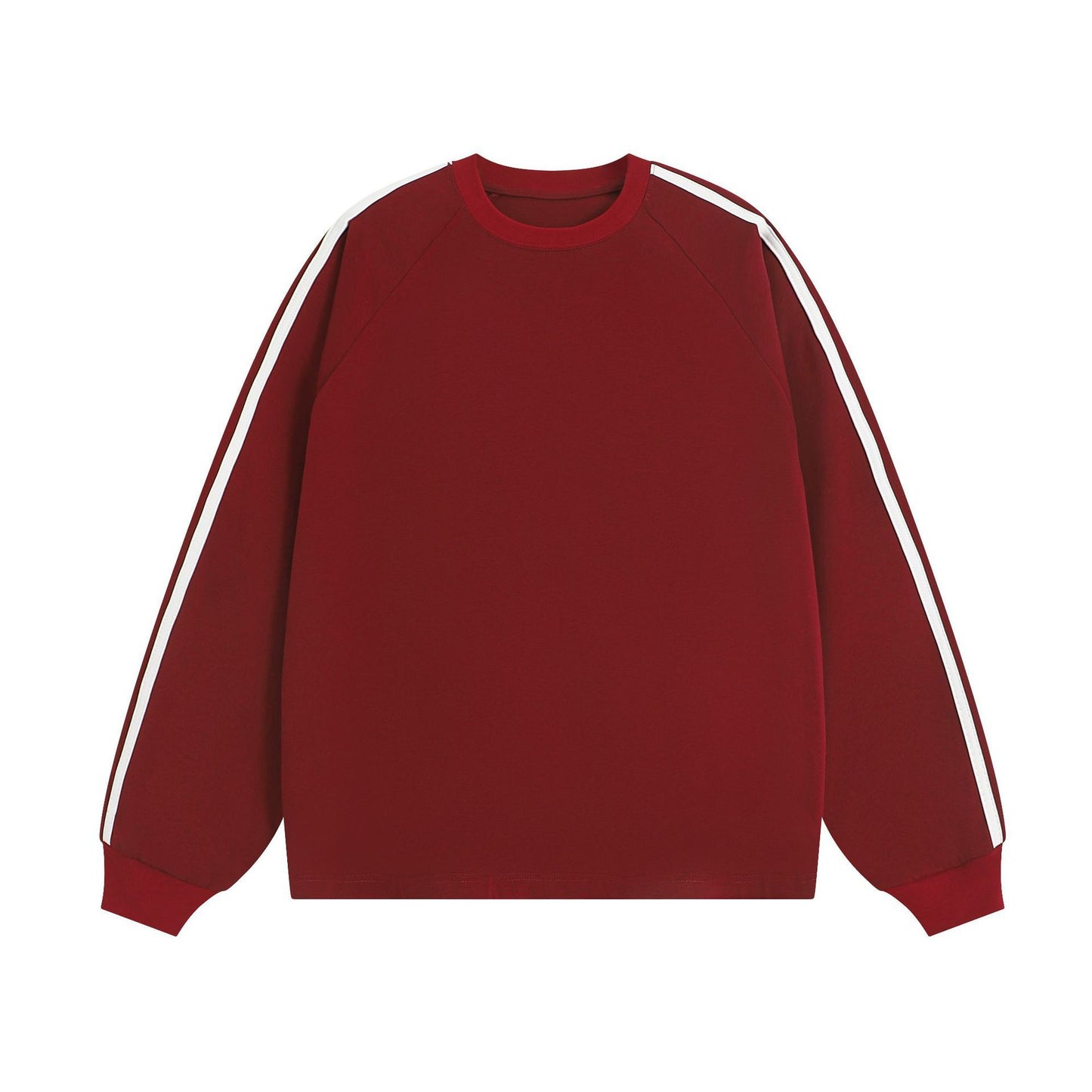American-style Retro Three-bar Long-sleeved T-shirt For Men