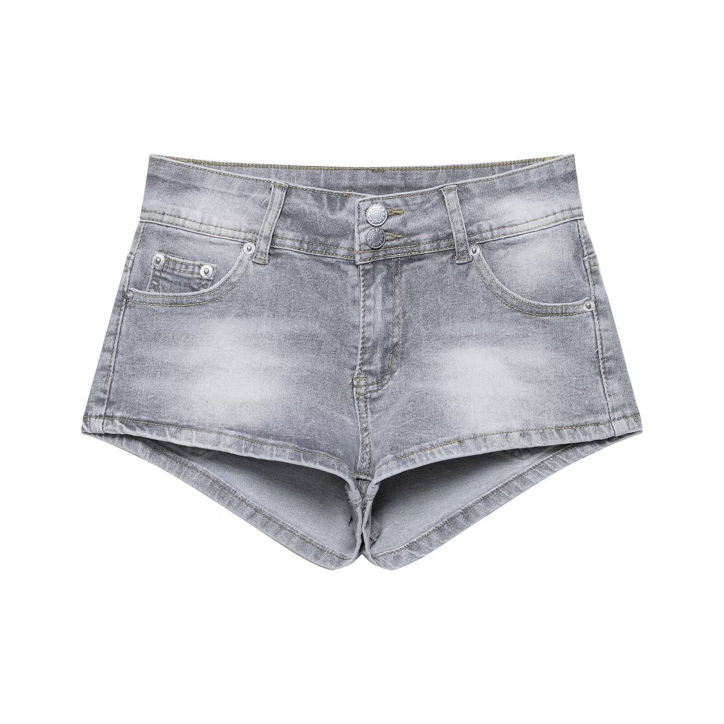 European And American Low Waist Navel Sexy Sweet And Spicy Shorts Slim Jeans For Women