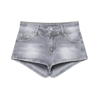 European And American Low Waist Navel Sexy Sweet And Spicy Shorts Slim Jeans For Women