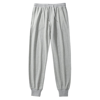 Men's Cotton Sports Casual Pants Drawstring Loose Slimming