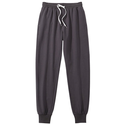 Men's Cotton Sports Casual Pants Drawstring Loose Slimming