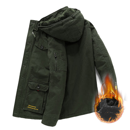 Men's Winter Plush Padded Jacket Tooling