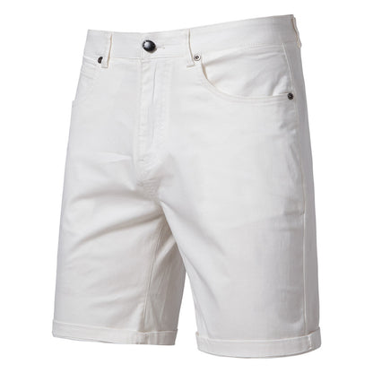 Straight Slim Cropped Pants Plus Size Solid Color Men's Clothing